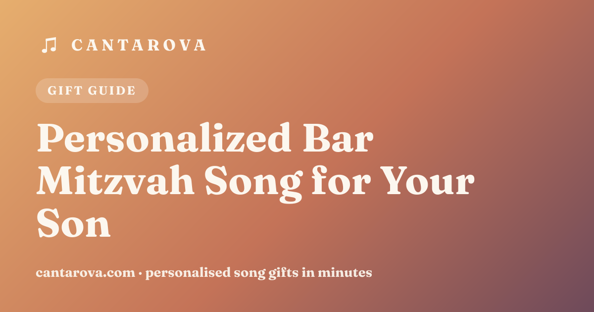 Personalized Bar Mitzvah Song for Your Son
