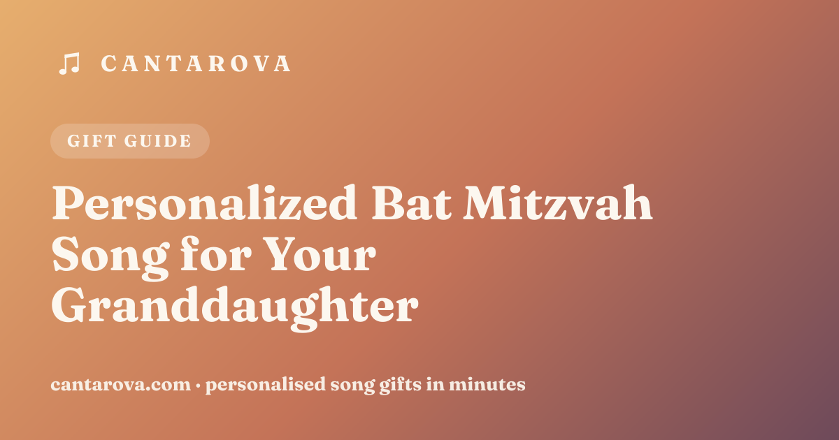 Personalized Bat Mitzvah Song for Your Granddaughter