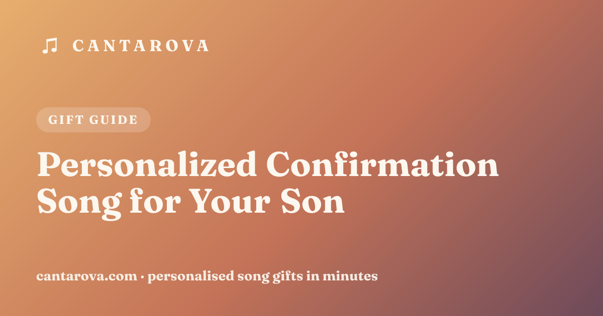 Personalized Confirmation Song for Your Son
