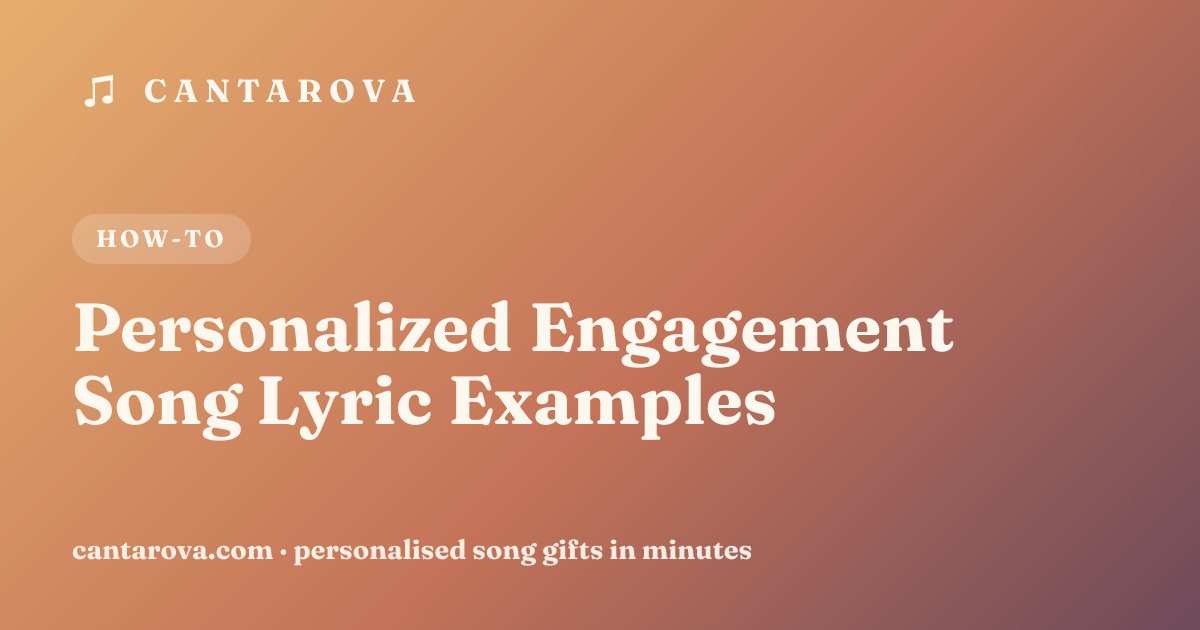 Personalized Engagement Song Lyric Examples