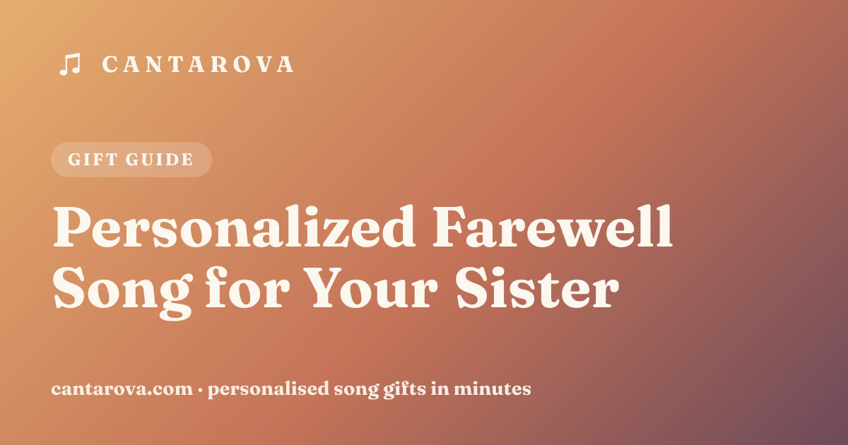 Personalized Farewell Song for Your Sister