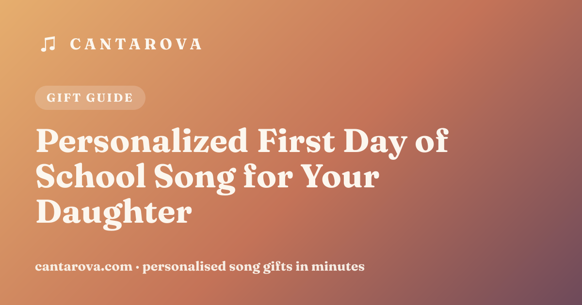 Personalized First Day of School Song for Your Daughter