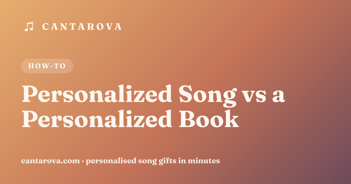 Personalized Song vs a Personalized Book