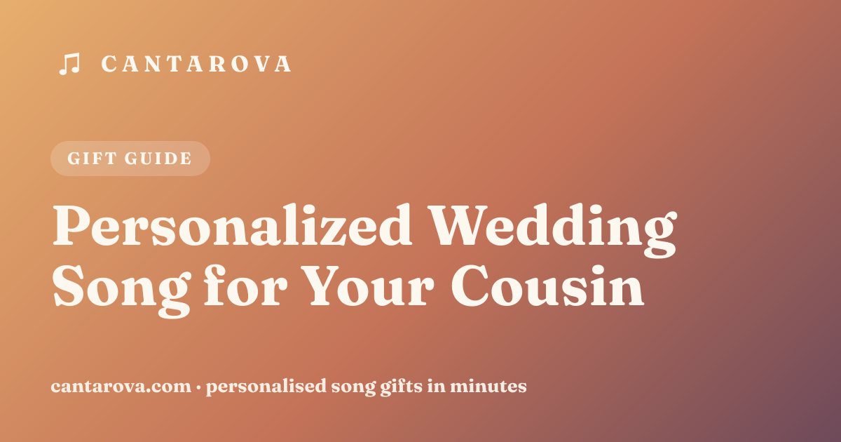 Personalized Wedding Song for Your Cousin