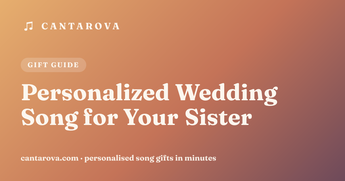 Personalized Wedding Song for Your Sister