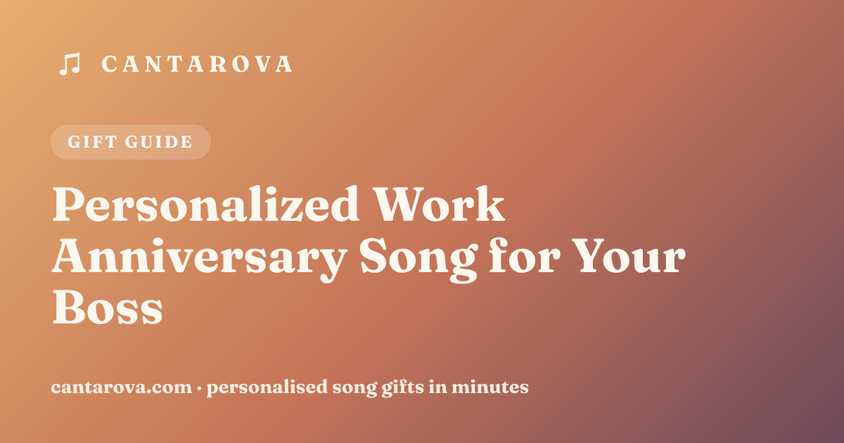 Personalized Work Anniversary Song for Your Boss