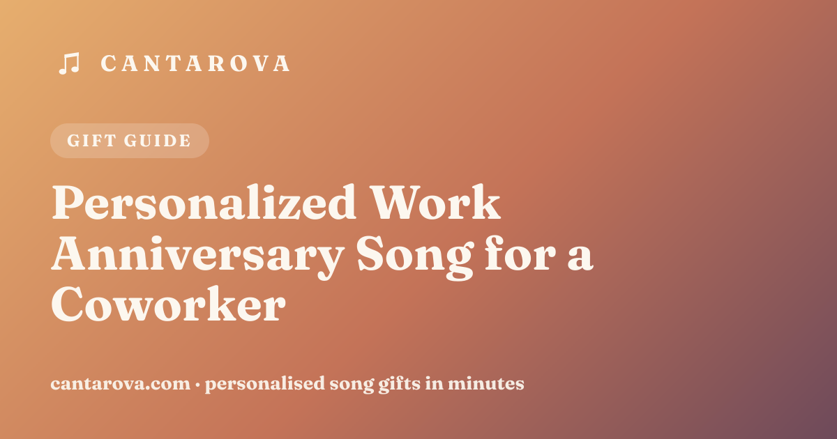 Personalized Work Anniversary Song for a Coworker