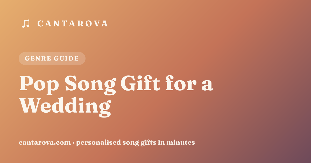 Pop Song Gift for a Wedding