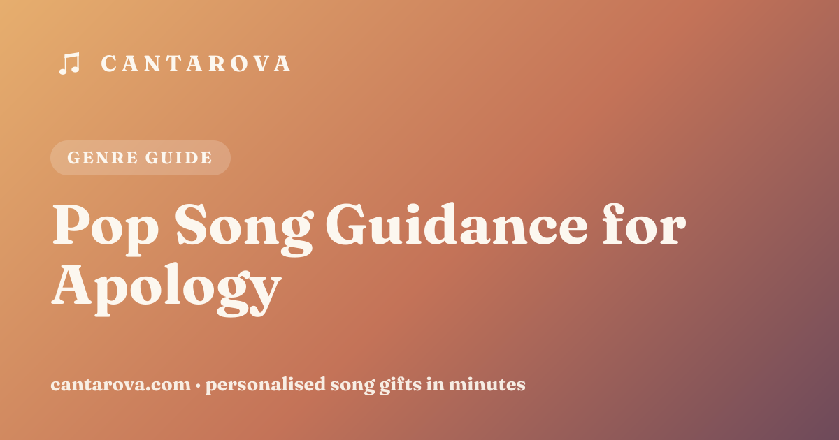Pop Song Guidance for Apology