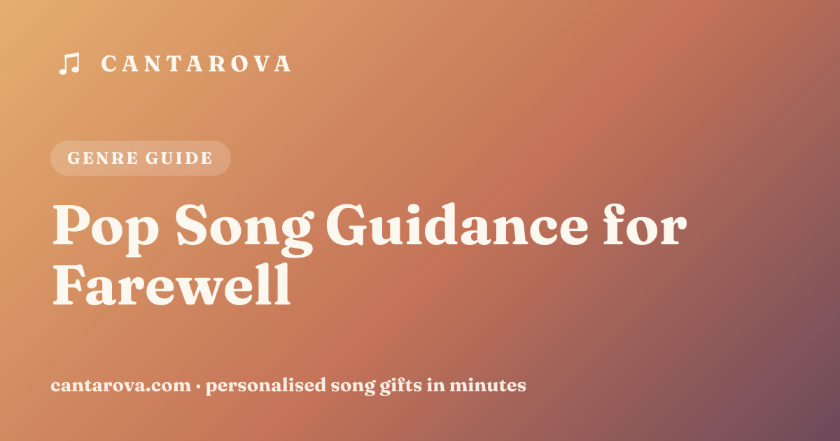 Pop Song Guidance for Farewell