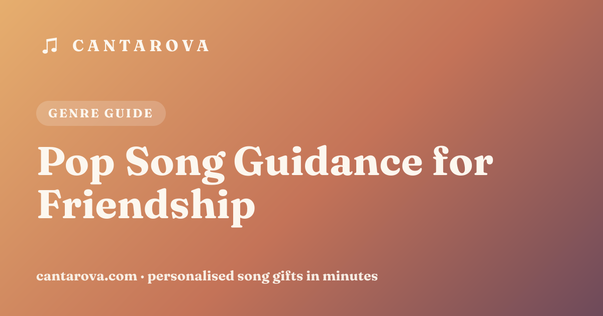 Pop Song Guidance for Friendship