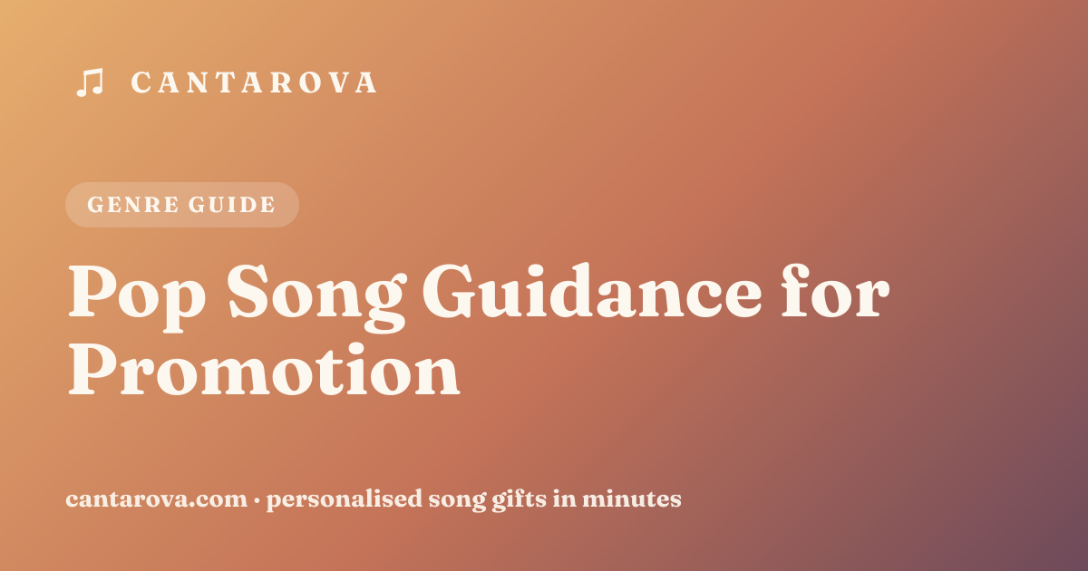 Pop Song Guidance for Promotion