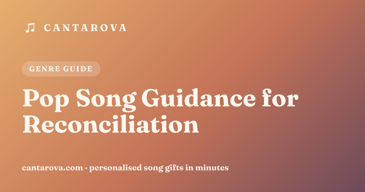 Pop Song Guidance for Reconciliation