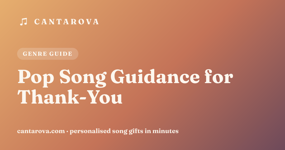 Pop Song Guidance for Thank-You