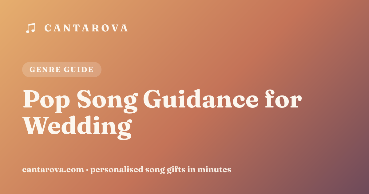 Pop Song Guidance for Wedding