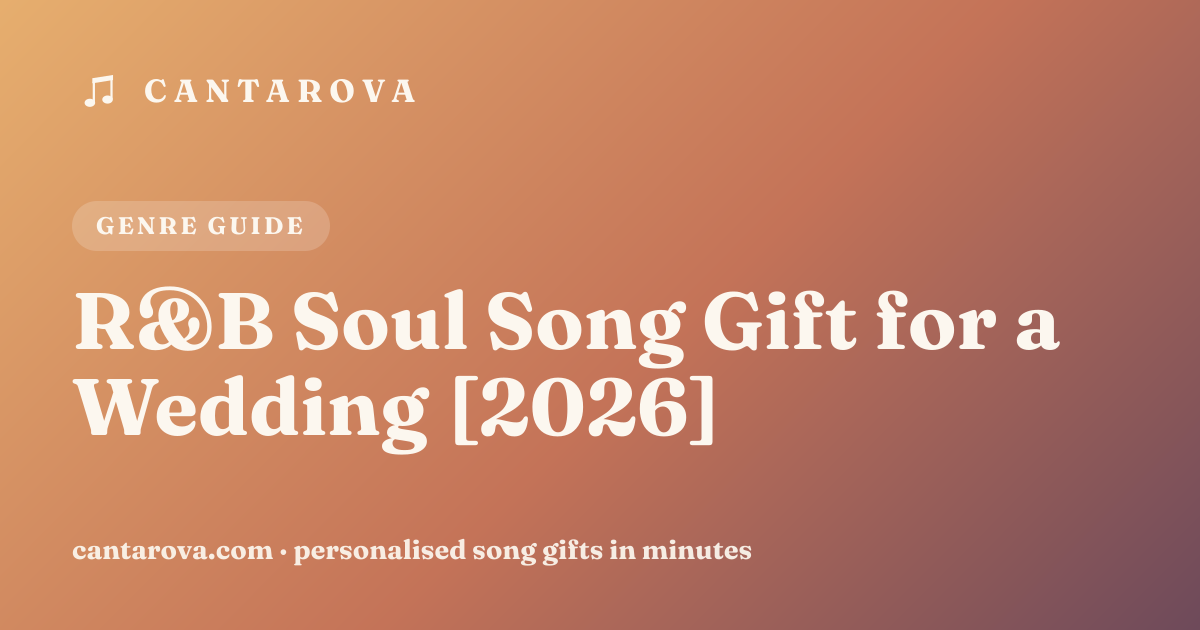 R&B Soul Song Gift for a Wedding [2026]