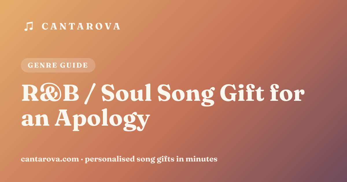 R&B / Soul Song Gift for an Apology