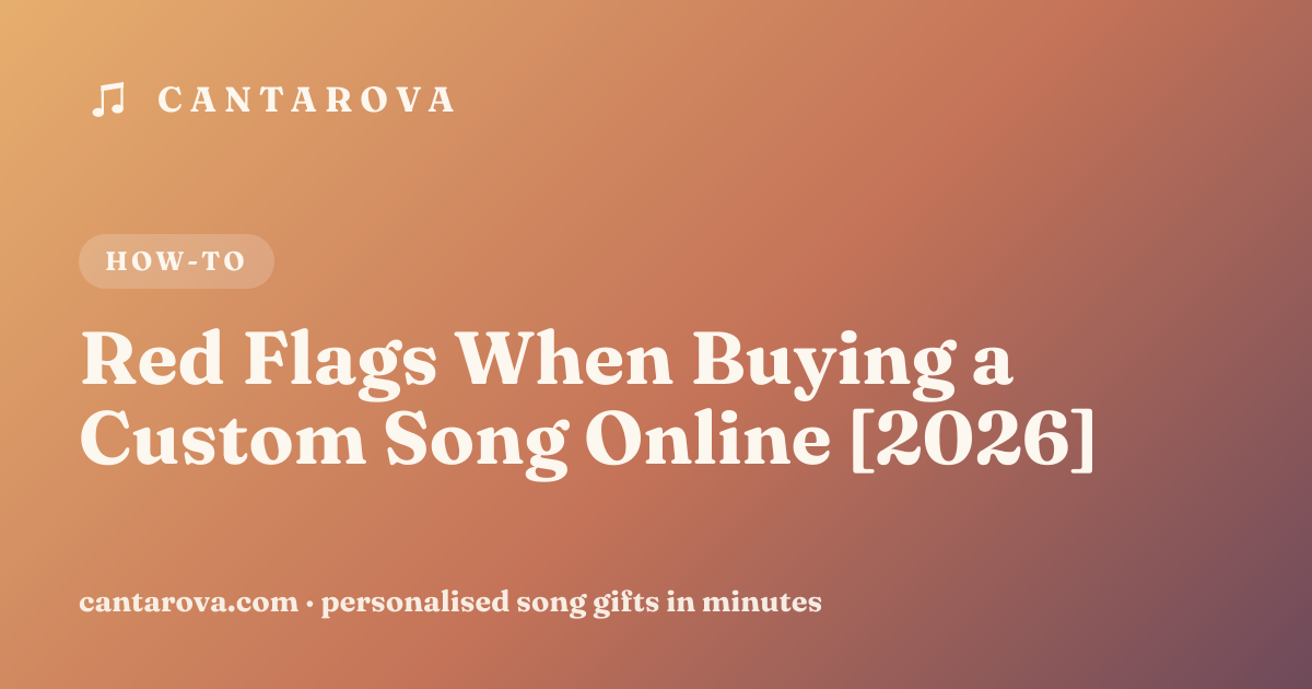 Red Flags When Buying a Custom Song Online [2026]