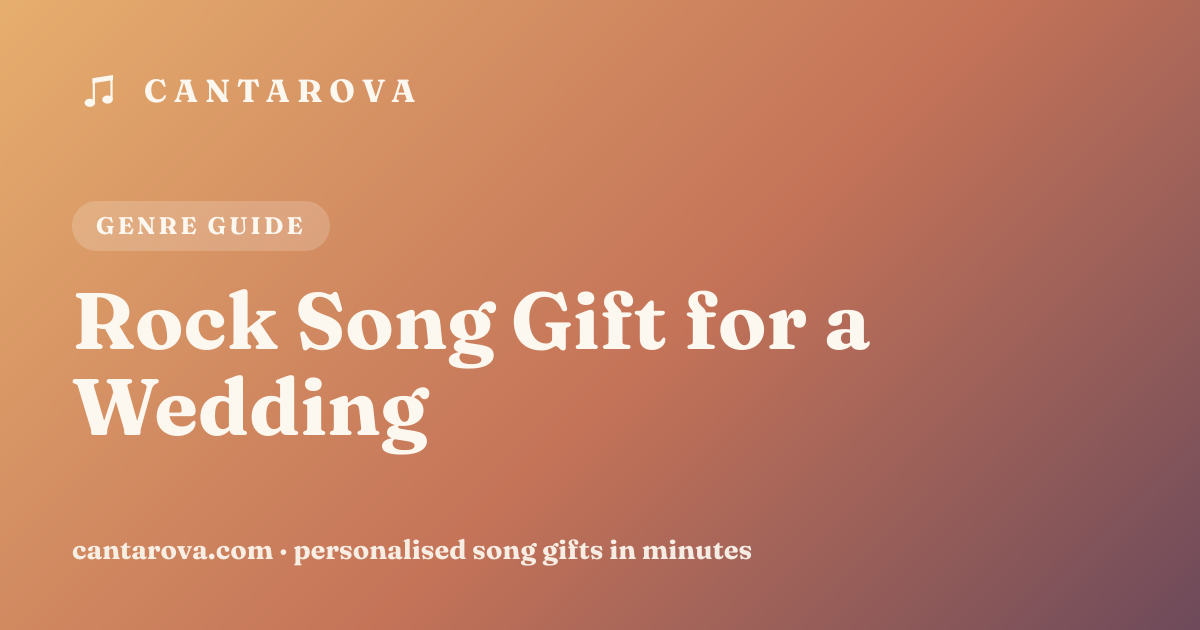 Rock Song Gift for a Wedding