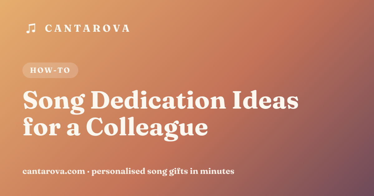 Song Dedication Ideas for a Colleague