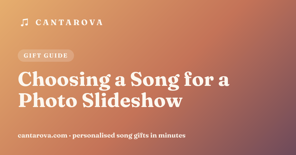 Choosing a Song for a Photo Slideshow