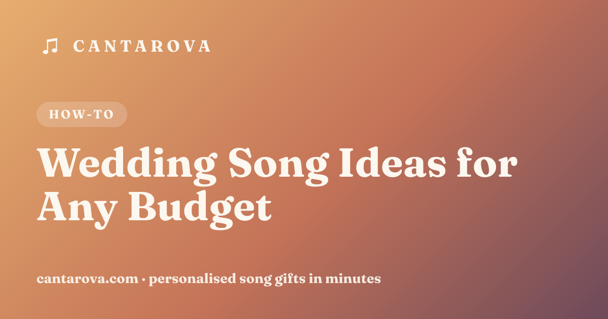 Wedding Song Ideas for Any Budget