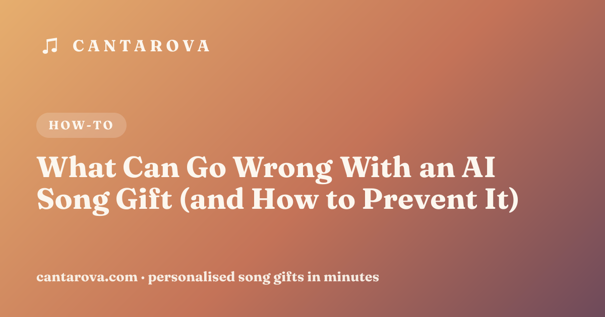 What Can Go Wrong With an AI Song Gift (and How to Prevent It)