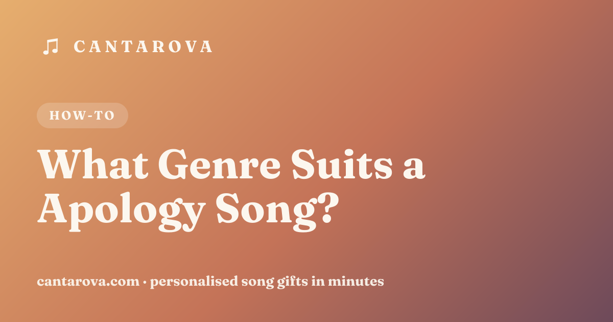What Genre Suits a Apology Song?
