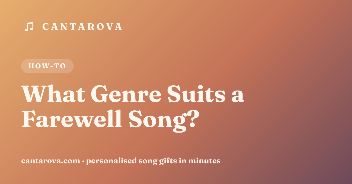 What Genre Suits a Farewell Song?