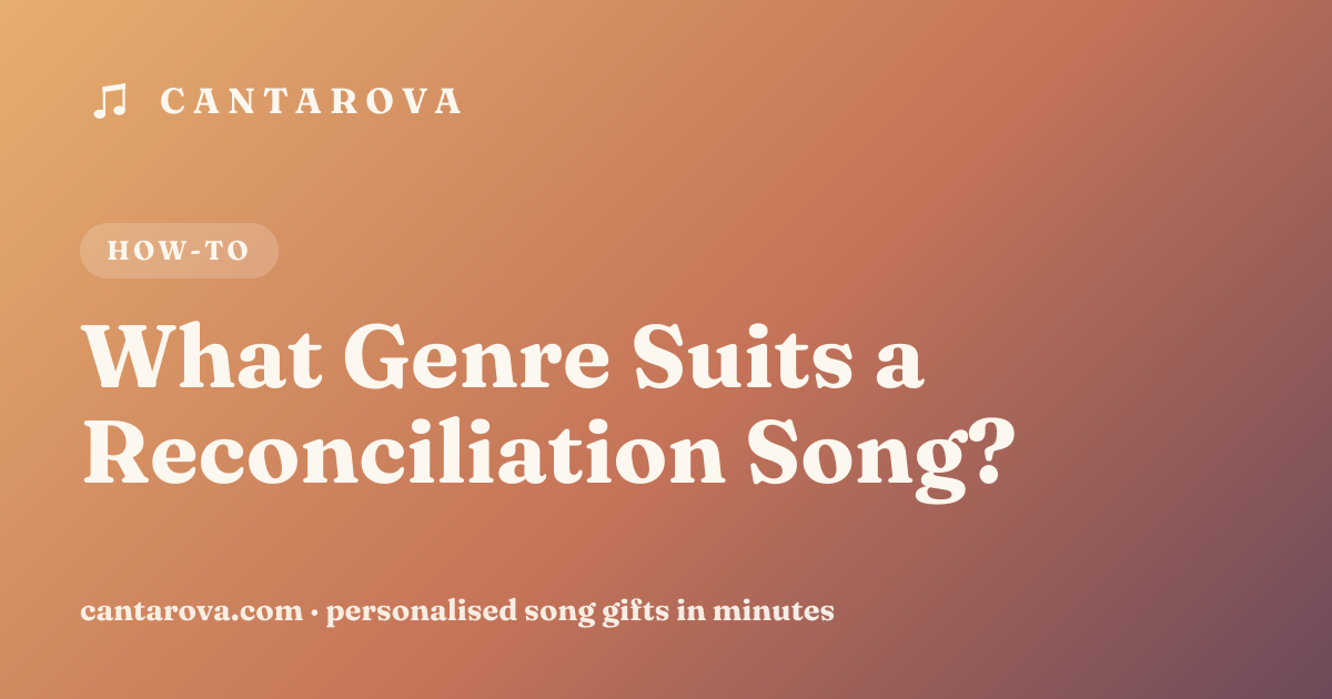 What Genre Suits a Reconciliation Song?