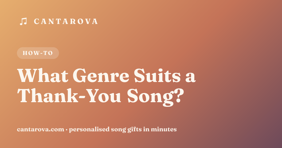 What Genre Suits a Thank-You Song?