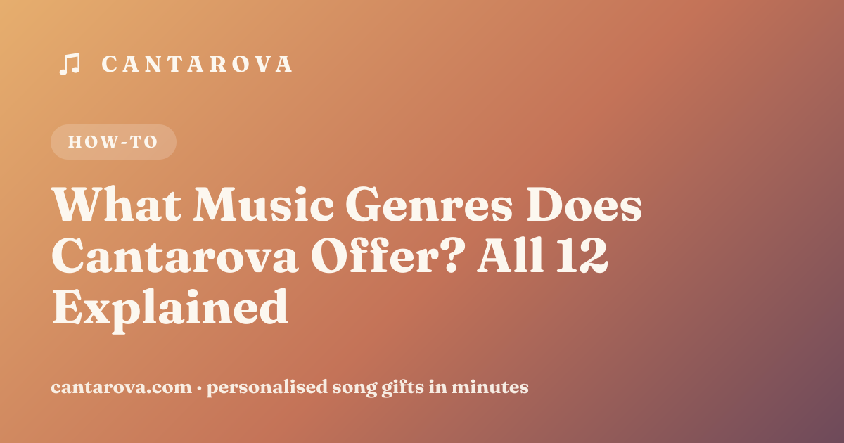 What Music Genres Does Cantarova Offer? All 12 Explained