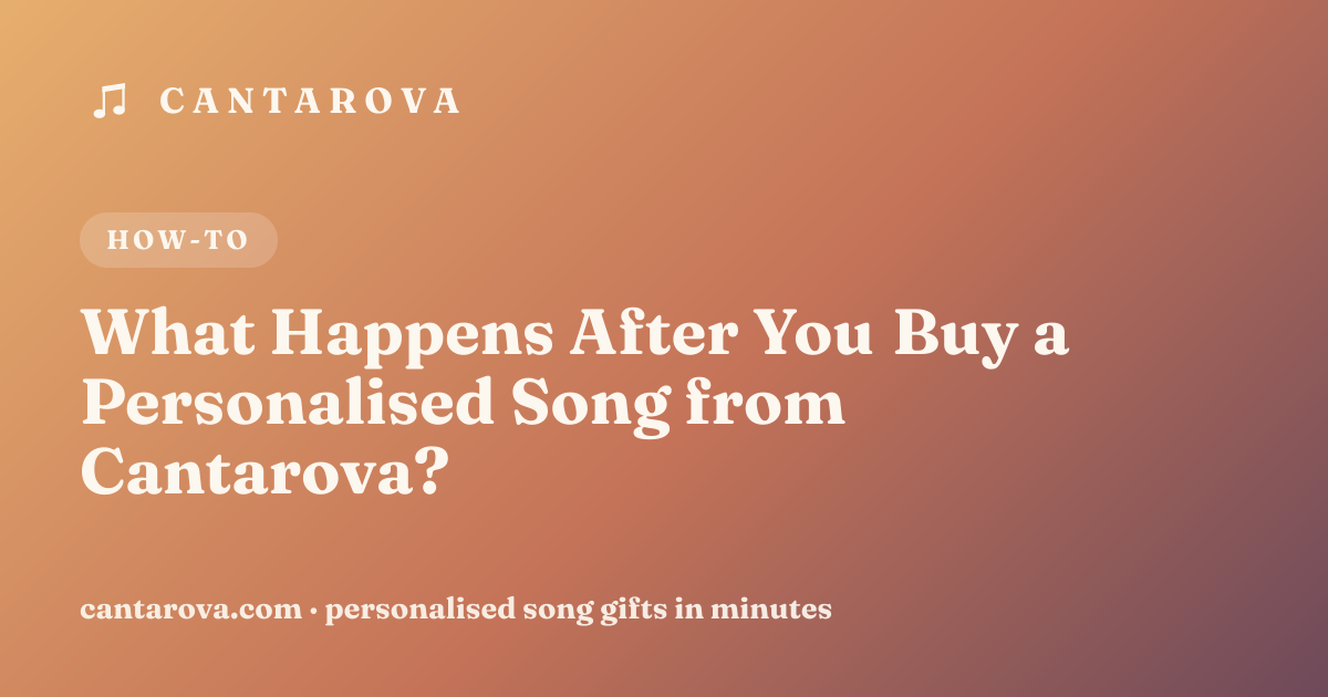 What Happens After You Buy a Personalised Song from Cantarova?