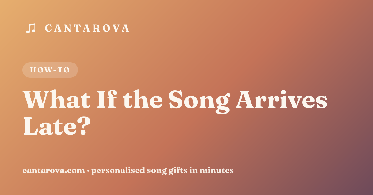 What If the Song Arrives Late?