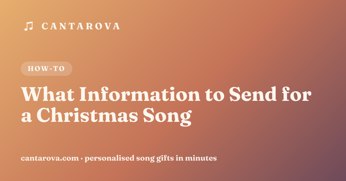 What Information to Send for a Christmas Song