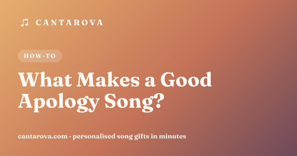 What Makes a Good Apology Song?