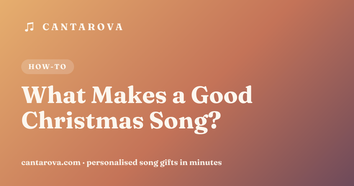 What Makes a Good Christmas Song?