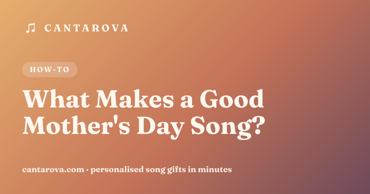 What Makes a Good Mother's Day Song?