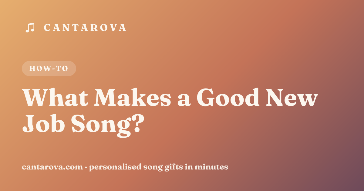 What Makes a Good New Job Song?