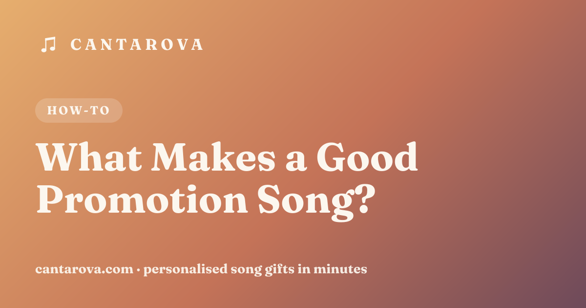 What Makes a Good Promotion Song?