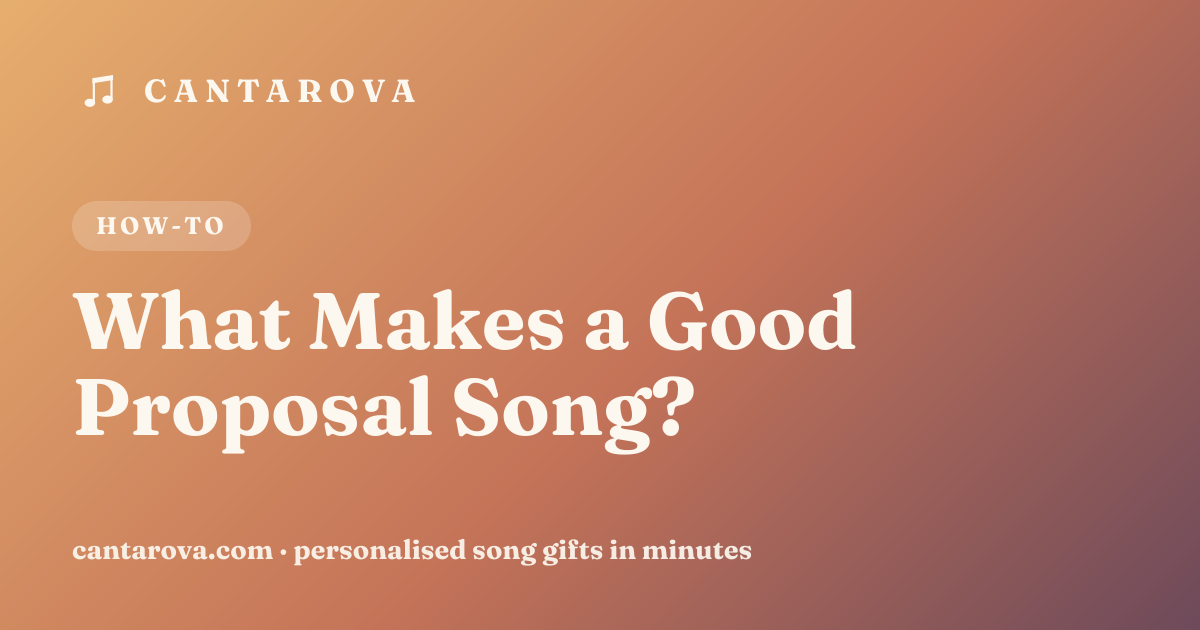 What Makes a Good Proposal Song?