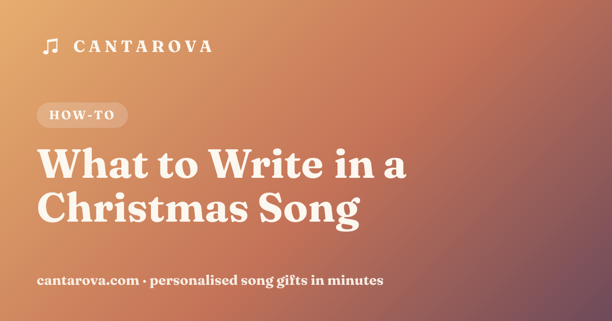 What to Write in a Christmas Song