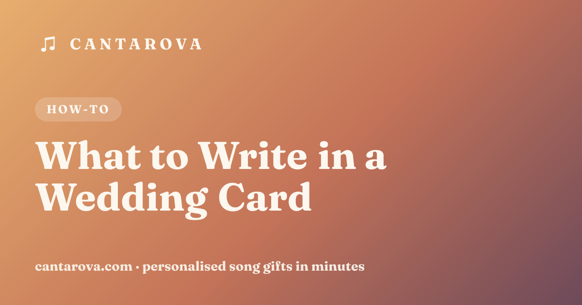 What to Write in a Wedding Card