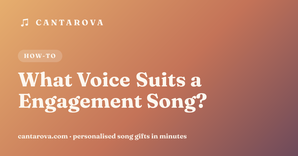 What Voice Suits a Engagement Song?