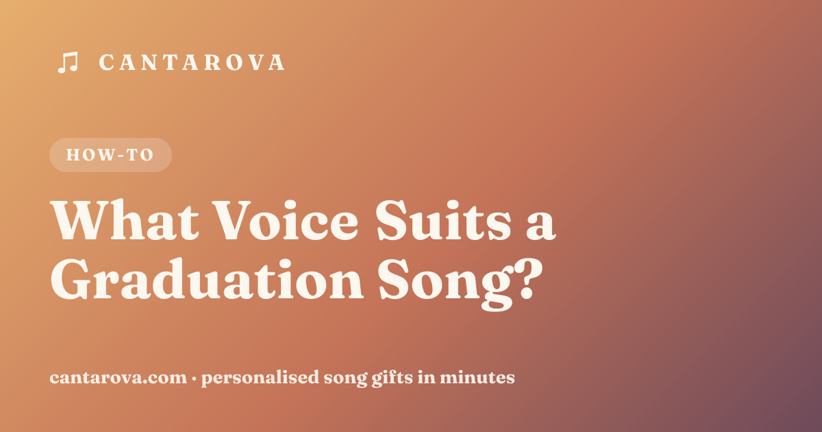 What Voice Suits a Graduation Song?
