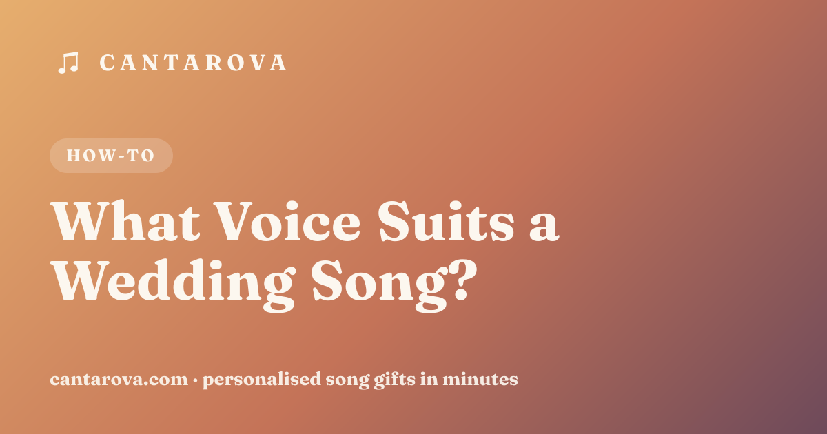 What Voice Suits a Wedding Song?