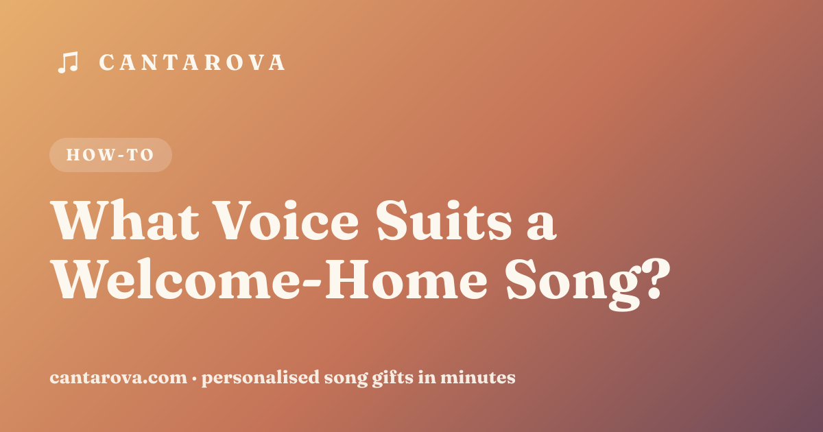 What Voice Suits a Welcome-Home Song?