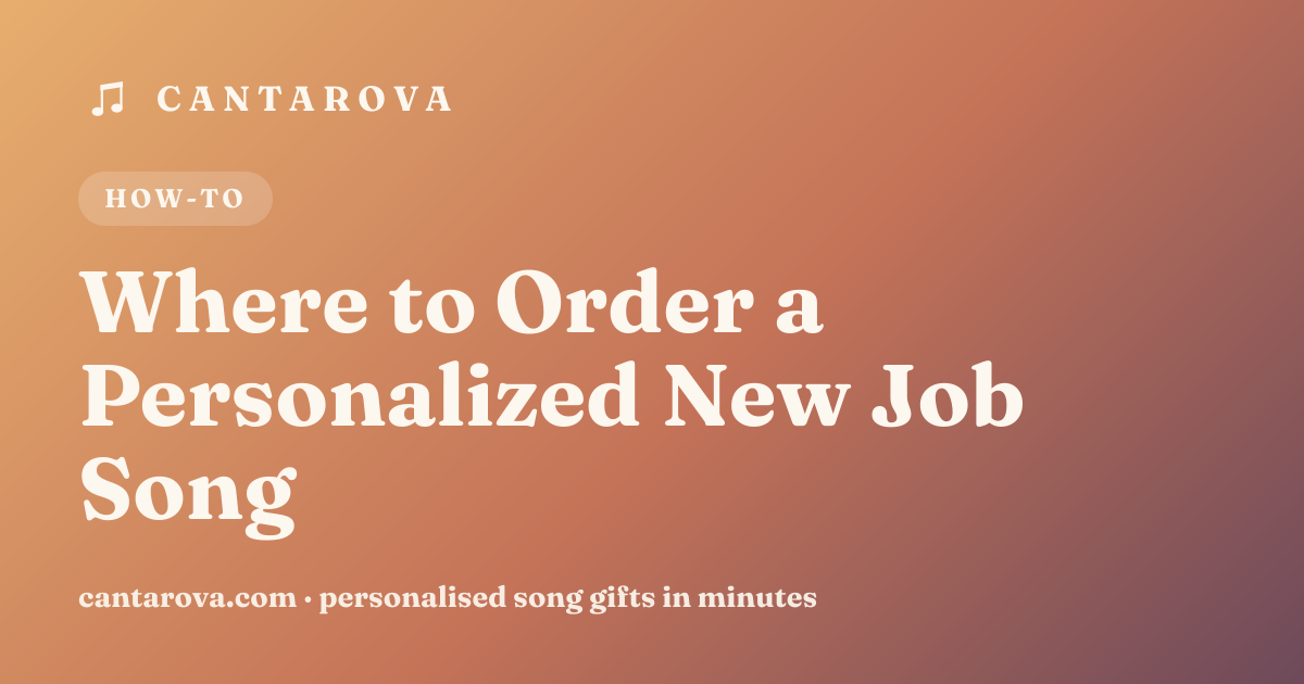 Where to Order a Personalized New Job Song