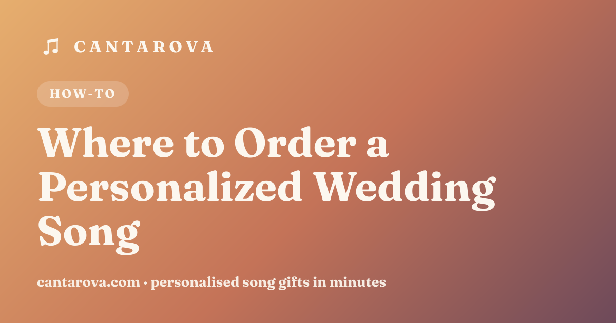 Where to Order a Personalized Wedding Song