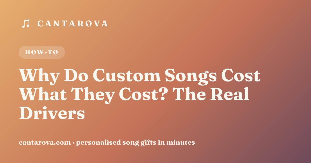 Why Do Custom Songs Cost What They Cost? The Real Drivers